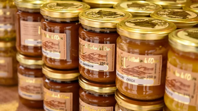 Miel et produits de la ruche, chalet du Marché de Noël d’Amiens