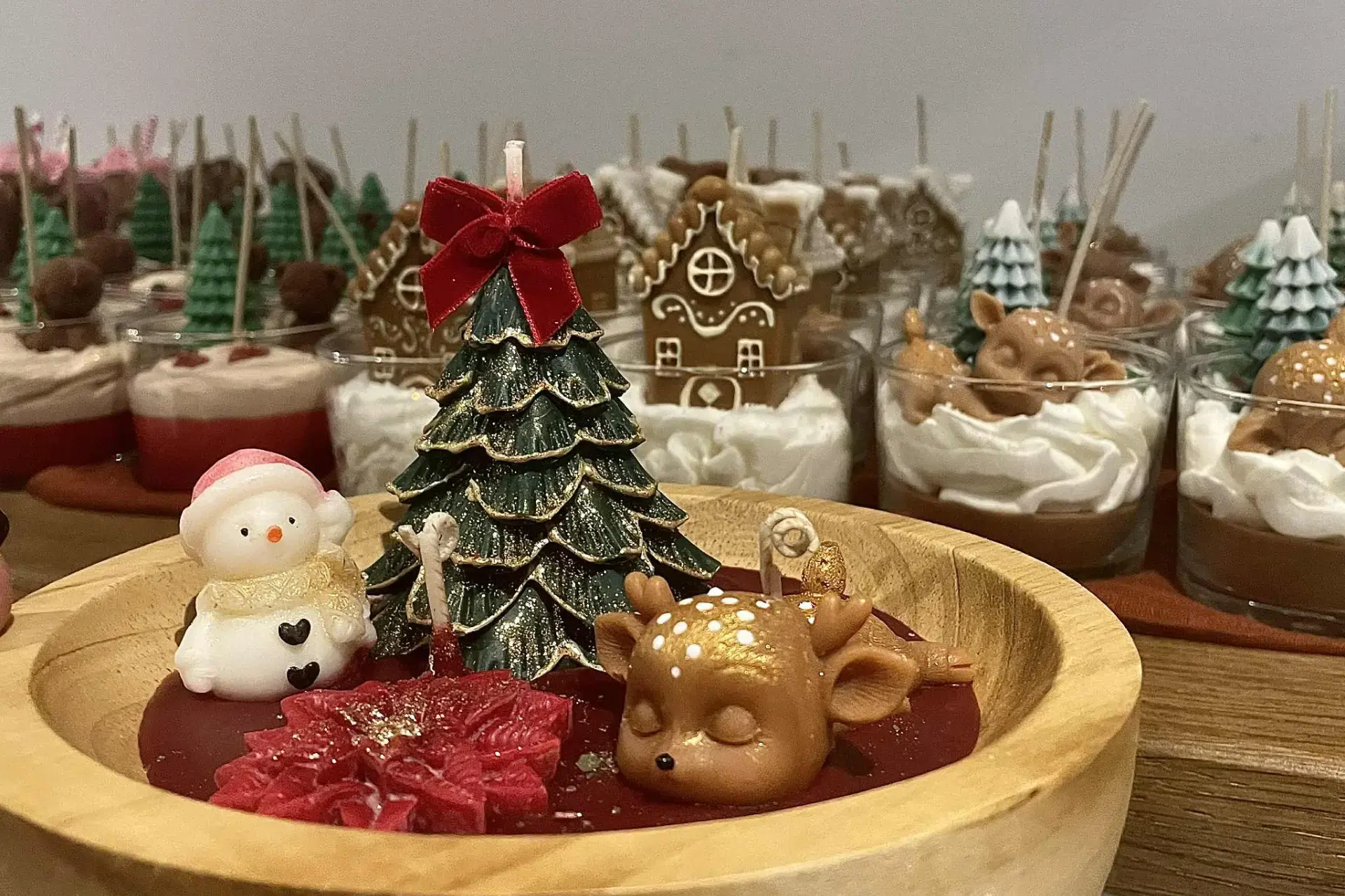 Bougies Aux gourmandises de cire marche noel amiens