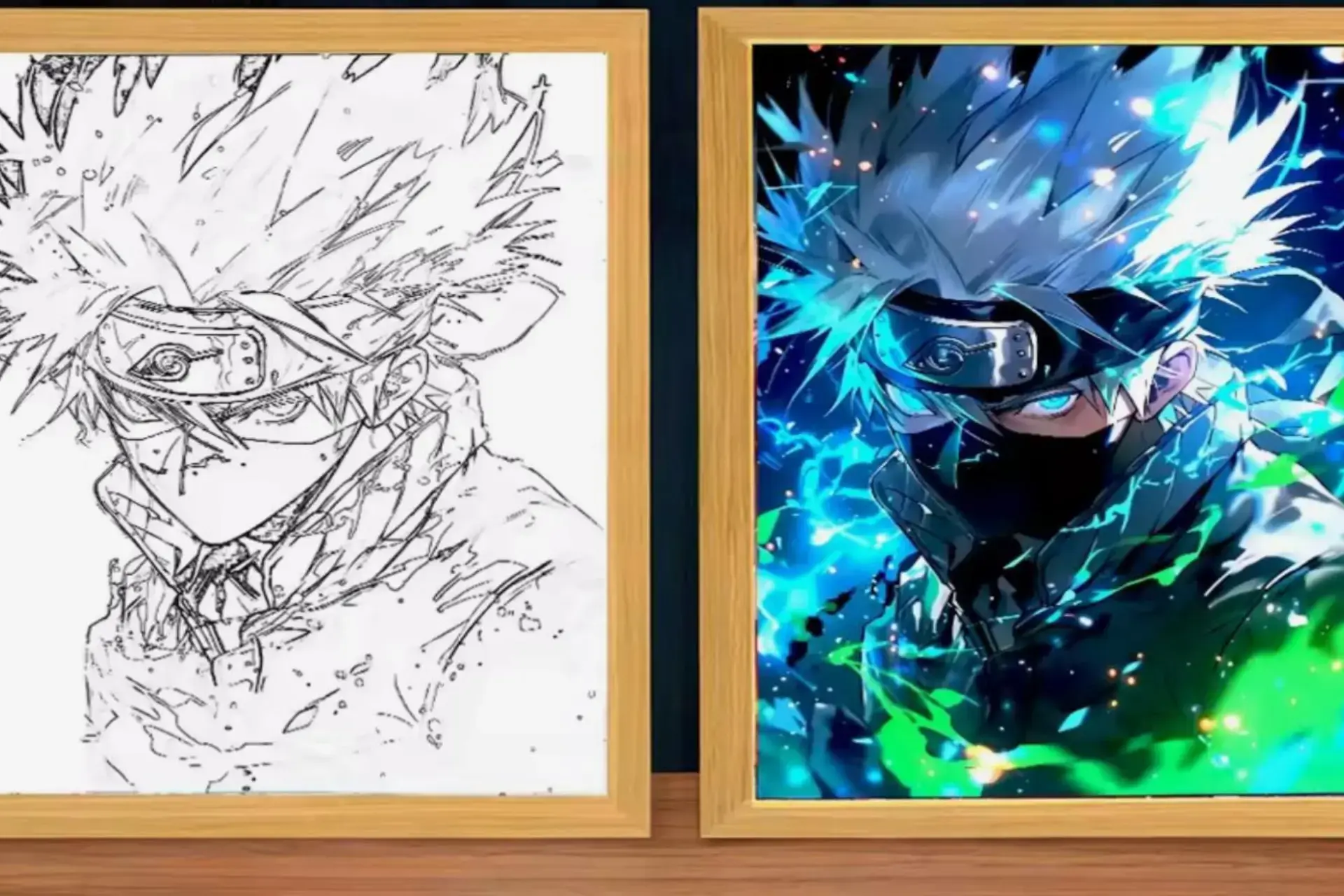 Cadre bois lumineux marche noel amiens