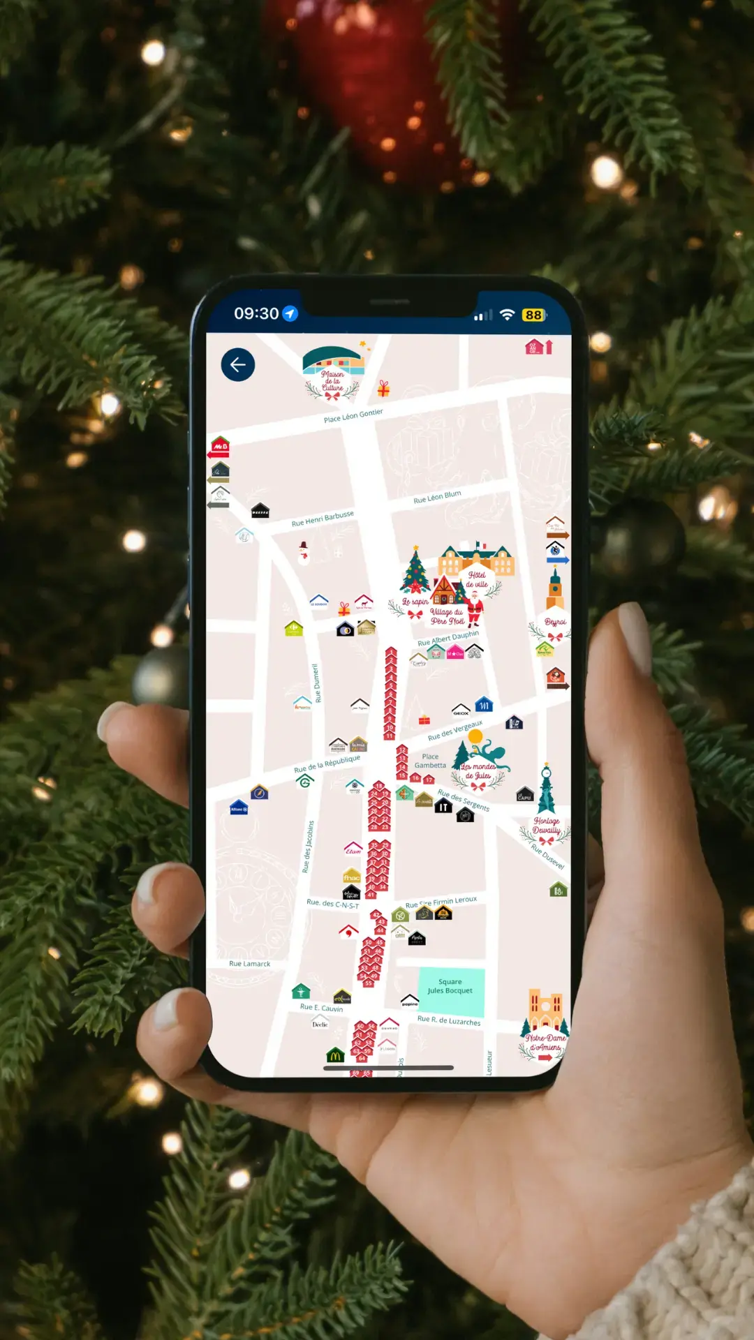 Carte interactive marche noel amiens