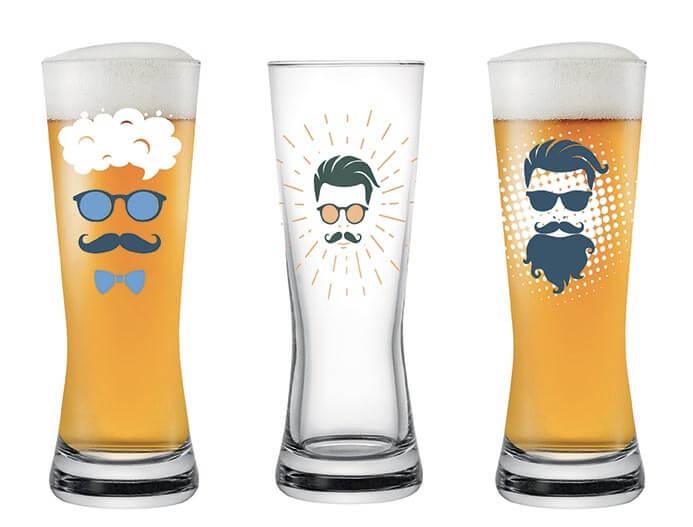6 verres à bière Hipster - À table les bons moments - Ambiance & Styles