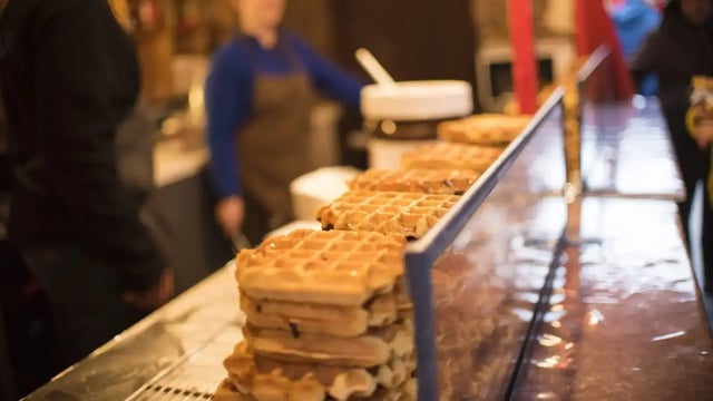 Gaufres liégeoises, chalet du Marché de Noël d’Amiens