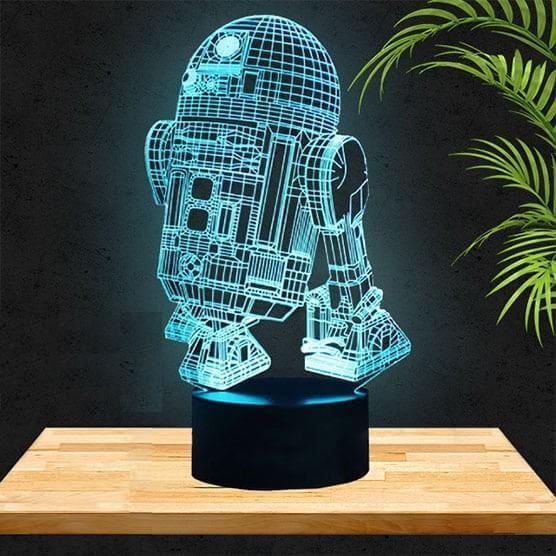Lampe led 3D Star Wars R2D2 - Le génie de la lampe