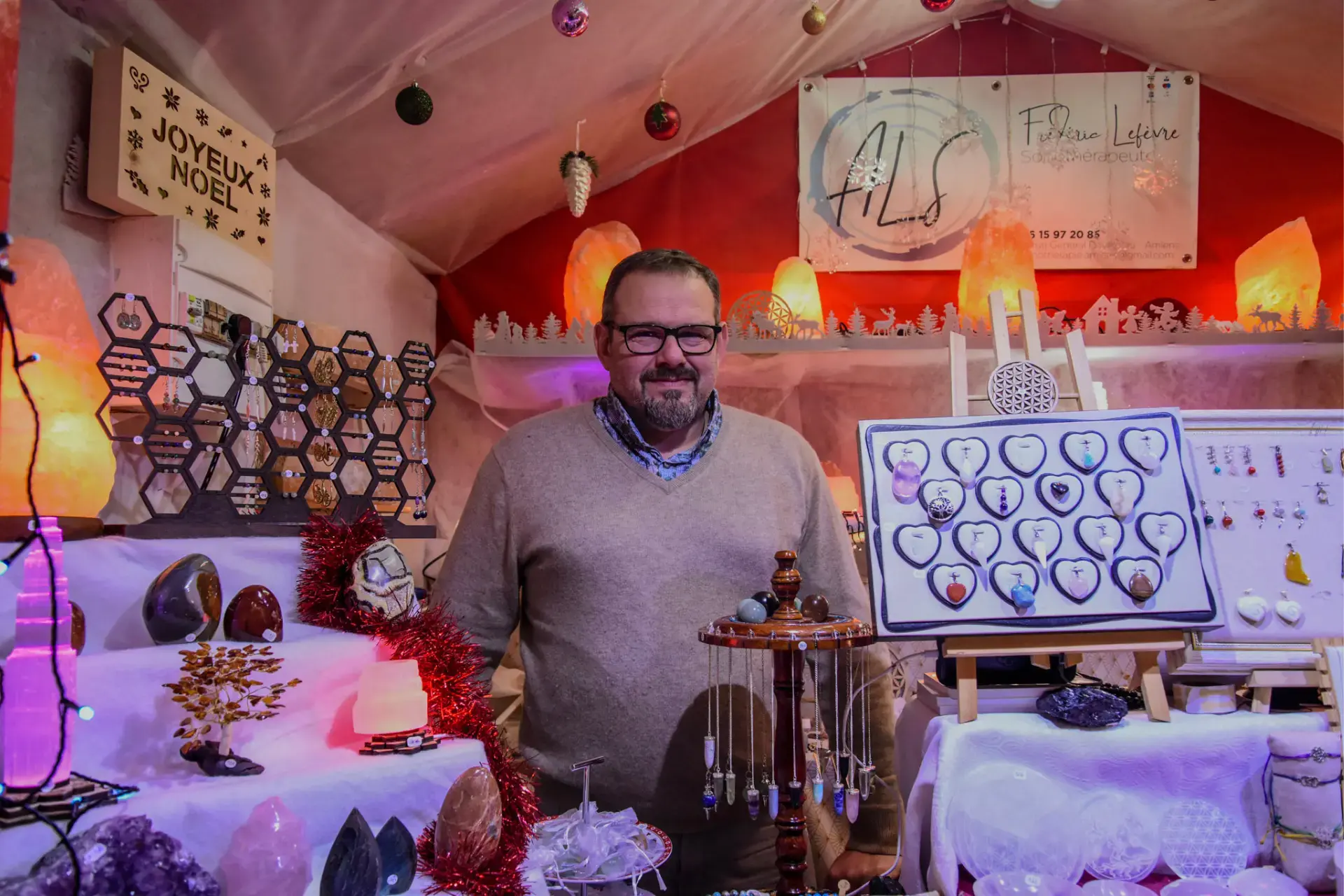 Mineraux lampe sel bol chantant marche noel amiens 1