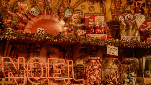 Nougats du pré catalan, pralines et confiseries, chalet du Marché de Noël d’Amiens