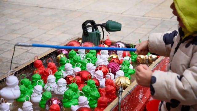 Pêche du Père Noël, chalet du Marché de Noël d’Amiens