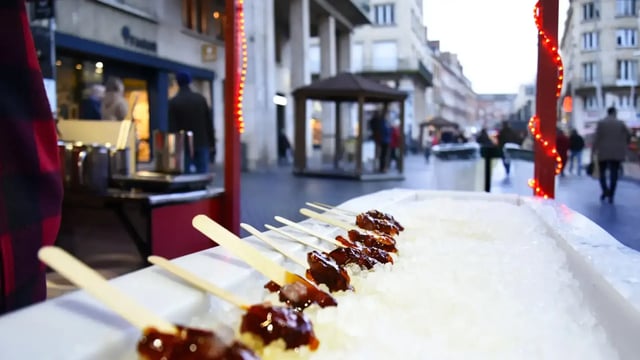 Alcools du Québec à l'érable, chalet du Marché de Noël d’Amiens