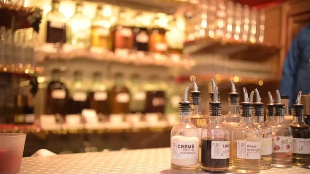 Rhum, liqueurs, whisky picard, chalet du Marché de Noël d’Amiens