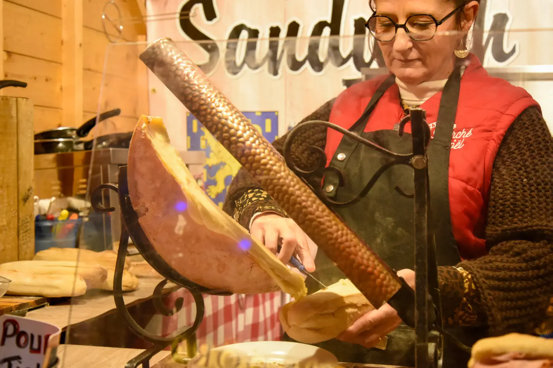 Sandwich raclette marche noel amiens 1