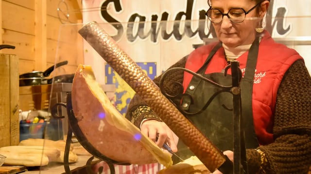 Sandwich raclette, chalet du Marché de Noël d’Amiens